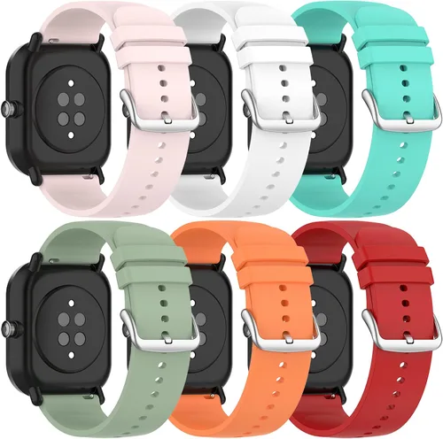 Miniatura 8 de QGHXO Banda para Amazfit Bip 3/Bip 3 Pro/Bip U Pro/Bip S lite/Bip/Bip Lite/Bip S/Bip U, banda de silicona suave de repuesto para Amazfit GTS 4/GTS 4