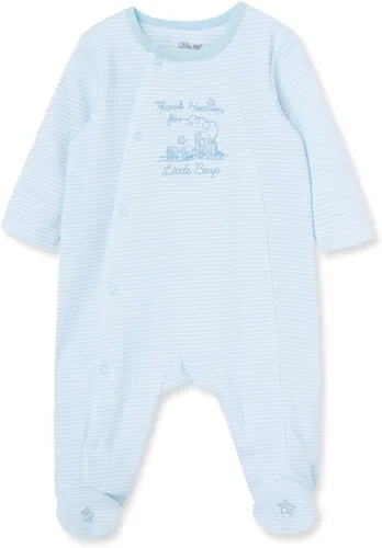 Little Me Ropa para bebé niño de 100% Algodón sin etiquetas que pican, mameluco con pies para dormir, de prematuro a 9 meses