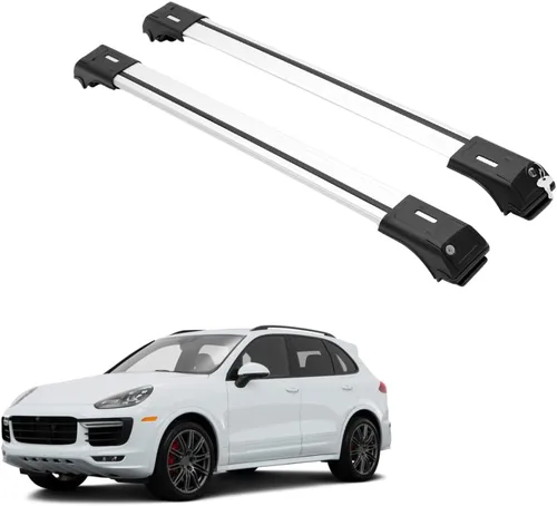Miniatura 9 de ERKUL Barras transversales para portaequipajes para Porsche Cayenne 2003-2010 Barras transversales de aluminio con bloqueo antirrobo para el techo