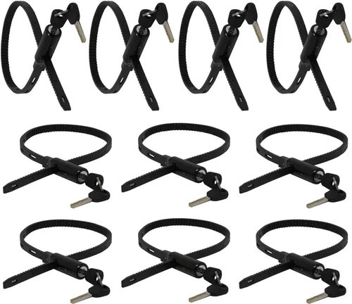 Miniatura 9 de Urban August Cerradura de Brida Ajustable para Gabinete, Refrigerador, Bicicleta, Cochecito, Casco, Patineta, Equipaje - Cerradura Multiusos