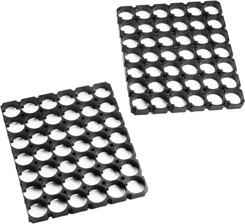 Miniatura 7 de Fielect 10 unids 6x8 Celda espaciador 18650 soporte de batería de litio para paquete de batería DIY 0.728 in diámetro del agujero