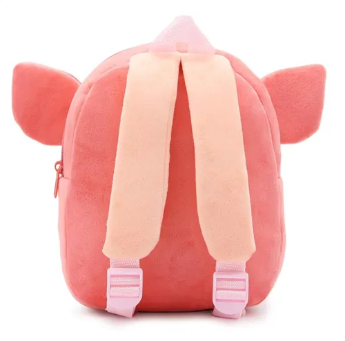 Miniatura 4 de Ladyzone Mochila para niños pequeños con diseño de animales del zoológico, bonita bolsa de felpa de dibujos animados de 10 pulgadas para niños