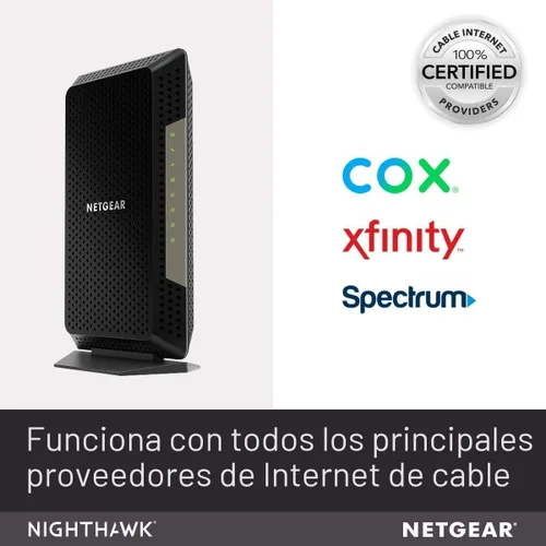 Miniatura 3 de NETGEAR Nighthawk CM1200 - Compatible con todos los proveedores de cable Para planes de cable de hasta 2 Gigabits 4 puertos Ethernet 1G DOCSIS
