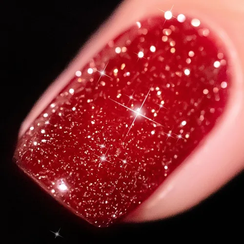 Miniatura 9 de YTD Likomey Esmalte de uñas de gel con purpurina reflectante, 15ml, esmalte de uñas de diamante brillante color rojo, uñas brillantes y brillantes