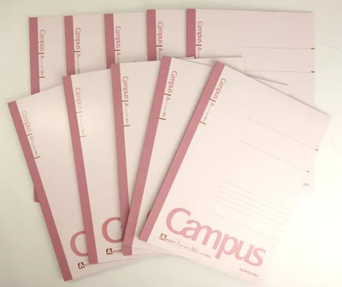 Miniatura 10 de KOKUYO Cuaderno Campus, B de 0.236 in, semi-B5, 30 hojas, 35 líneas, azul, paquete de 10, importación de Japón (NO-3BNX10)