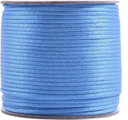 Miniatura 34 de KONMAY 80 Yardas 1.0mm Cordón Rattail de Nylon Satén Seda Trim Hilo para Cuentas para Nudos Chinos, Kumihimo, Trabajo con Cuentas, Macramé, 2-Azul