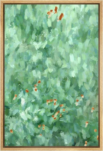 Miniatura 13 de SIGNFORD Lienzo enmarcado para pared, acuarela pastel, morado, luna, cielo, naturaleza, ilustraciones de área silvestre, arte moderno, vibrante
