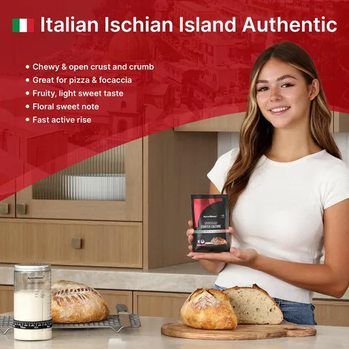 Miniatura 4 de Paquete de 2 iniciadores de masa madre de primera calidad – Cultivo de masa agria deshidratada estilo isla isquiana italiana con instrucciones