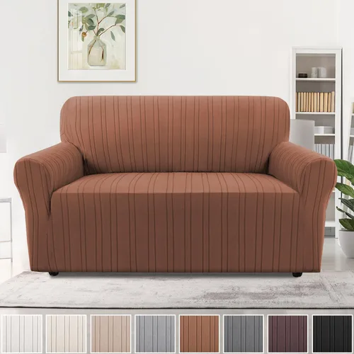 H.VERSAILTEX Fundas de Loveseat de Alta Elasticidad, Funda de Sofá de 1 Pieza Antideslizante con Parte Inferior Elástica, Fundas de Sofá Gruesas y