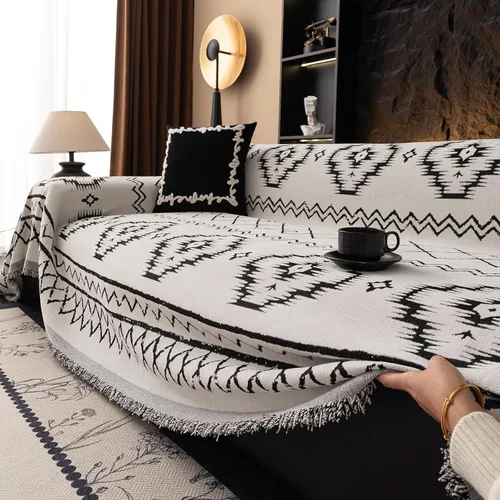 Miniatura 111 de VClife Fundas de sofá bohemio de felpilla para sofá seccional, fundas de sofá suaves y antideslizantes para sofá de 2 cojines, protector de muebles