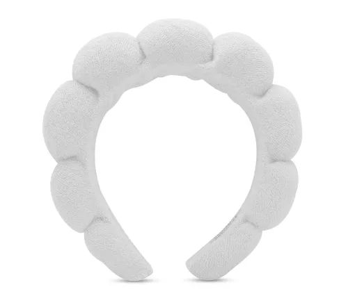 Miniatura 12 de Diadema de spa para lavar la cara, 3 piezas, maquillaje, facial y cuidado de la piel. Banda para la cabeza para el cuidado de la piel de burbujas.