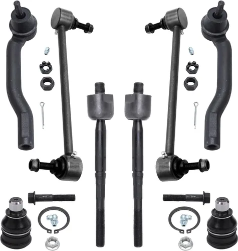 Miniatura 222 de Detroit Axle – Kit de suspensión delantera para Hyundai 2013-2018 Santa Fe 2 enlaces de barra de estabilizador 4 varillas de amarre interiores