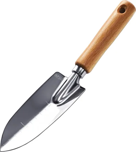 Miniatura 7 de Garden Helper Herramienta de jardín cultivador de mano 3 garras para plantar, rastrillo de mano de jardín de acero inoxidable japonés, mango