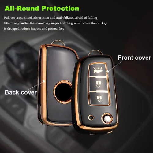 Miniatura 3 de Funda protectora para llave de TPU suave para Nissan Rogue Flip con 3 botones, soporte para llave remota inteligente para Nissan Rogue Select