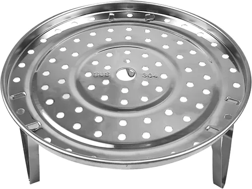 Miniatura 8 de Rejilla para Cocinar al Vapor, Estante para Ollas a Presión y Enlatado de Acero Inoxidable 304, Bandeja Redonda para Cocinar al Vapor con Patas