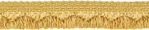 Paquete económico de 10 yardas/flecos festoneados decorativos color oro camello/oro oscuro / trenzado / 1 3/8 pulgadas/estilo # 9115 Color: E16C /
