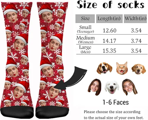 Miniatura 2 de Artsadd Calcetines personalizados para mujeres y hombres, amantes de los perros y gatos, regalos divertidos unisex personalizados