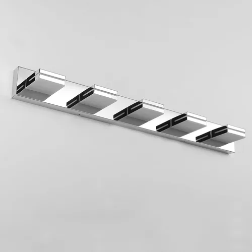 Miniatura 13 de SineRise - Lámpara LED para tocador de baño - Moderna lámpara de acrílico con acabado cromado para iluminación de pared sobre el espejo - 2 luces