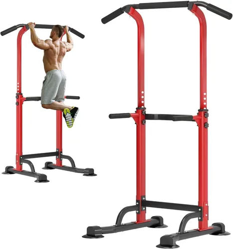 Miniatura 12 de Soges Power Tower - Estación de barras de tracción y fondos, estación de fondos con soporte independiente para gimnasio en casa, equipo de Negro