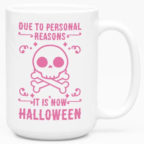 Miniatura 177 de LookHUMAN Taza de Café de Halloween – Halloween Is Meowgical Tazas, Taza de Café Espeluznante Idea de Regalos de Taza, 15 Onzas 10-Blanco