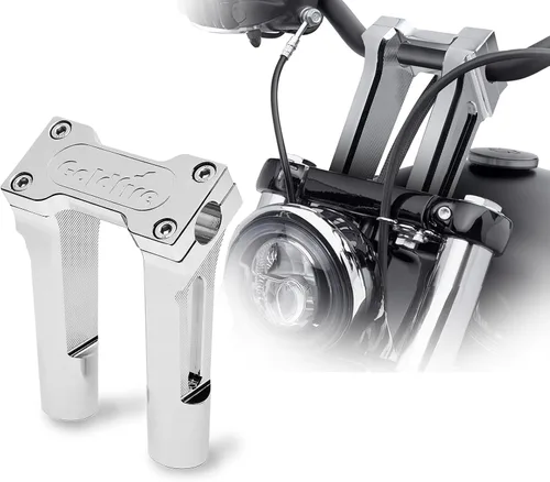Miniatura 9 de Abrazadera superior para manillar de 1 pulgada / 0.984 in, kit de extensión de barra de mango alto de 6 pulgadas, ajuste universal para Harley
