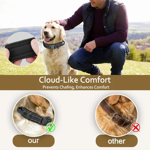 Miniatura 4 de KCUCOP - Collar táctico para perro, collar militar para perro, collares para perro Tactipup, ajustable, hebilla de metal resistente para perros M, L