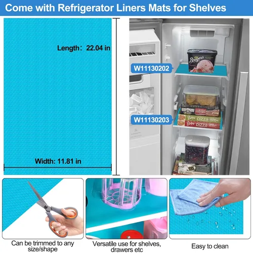 Miniatura 6 de [PAQUETE DE 2] Estante de Vidrio para Congelador W11130202 MEJORADO Compatible con Refrigerador Whirlpool Repuesto de Estante para Congelador Partes