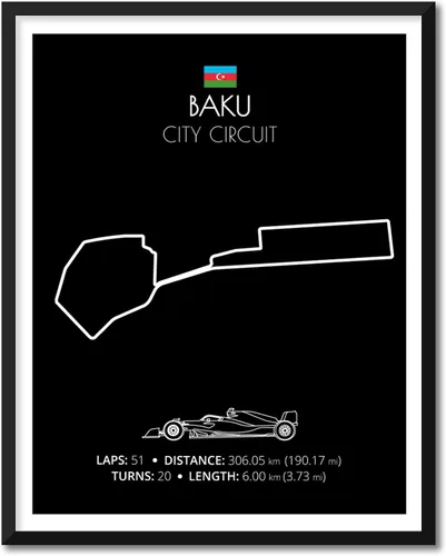 Miniatura 36 de Custom Car Posters Póster hecho a mano compatible con Autodromo Enzo e Dino Ferrari (Imola, Italia), póster de pista de carreras diseñado