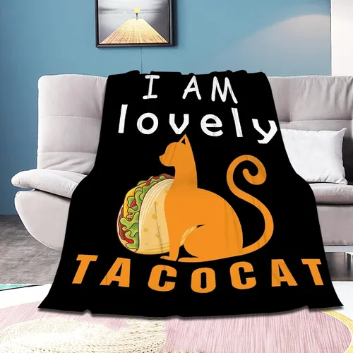 Miniatura 20 de Bonita manta de franela súper suave de tacos para cama, sofá, sala de estar, manta para niños, niñas, niños, multicolor, 40 x 50 pulgadas para niños