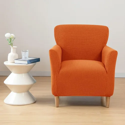Miniatura 5 de XMAYODS Funda elástica para silla de club, fundas para silla de bañera, funda suave para sillón, protector de muebles extraíble, funda para silla