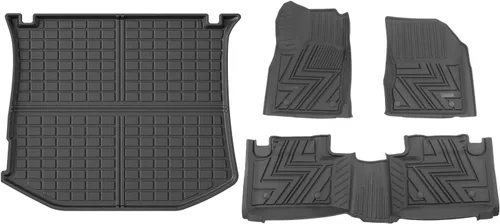 Miniatura 14 de powoq Tapete de suelo compatible con Honda Pilot 2016-2022 con alfombrilla de respaldo, forro de carga de repuesto para accesorios Honda Pilot