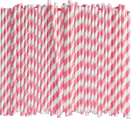 Miniatura 18 de Pajitas de papel biodegradable a granel, azul marino, 1000 unidades, 7.75 pulgadas, 0.24 pulgadas de diámetro Azul marino (Navy Blue Stripes)