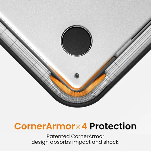 Miniatura 4 de tomtoc Funda protectora de 360° para MacBook Air M5/A3449 (2026), M4/A3240, M3/A3113, M2/A2681, M1/A2337, resistente al agua, con CornerArmor