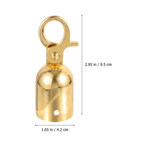 Miniatura 7 de Uonlytech Gancho de cuerda de terciopelo de repuesto de aleación de aluminio para control de multitudes, gancho de barrera de seguridad para Dorado