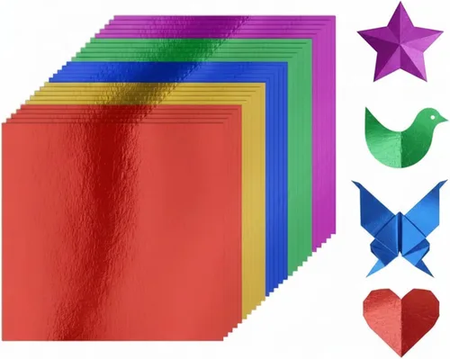 Miniatura 9 de Tenceur 50 hojas de cartulina negra de 12 x 12 pulgadas, hojas de papel metálico brillante con purpurina, papel de impresora cuadrado de 8.82 oz/m²
