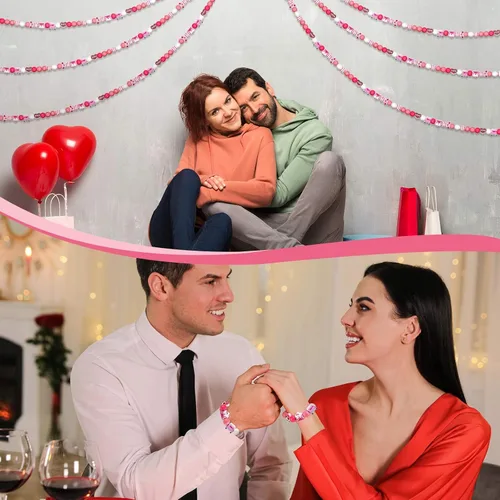 Miniatura 5 de 200 cuentas de madera de amor para el día de San Valentín, cuentas de madera rústicas naturales de granja, cuentas de madera pulidas, espaciador