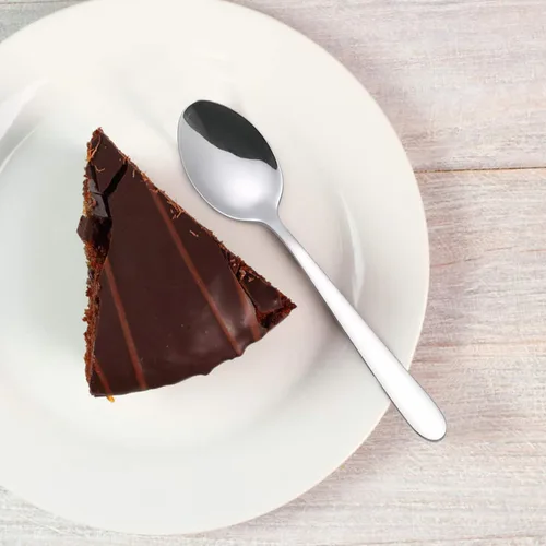Miniatura 4 de Cuchara de postre de acero inoxidable de 12 piezas, juego de cucharas de cubiertos