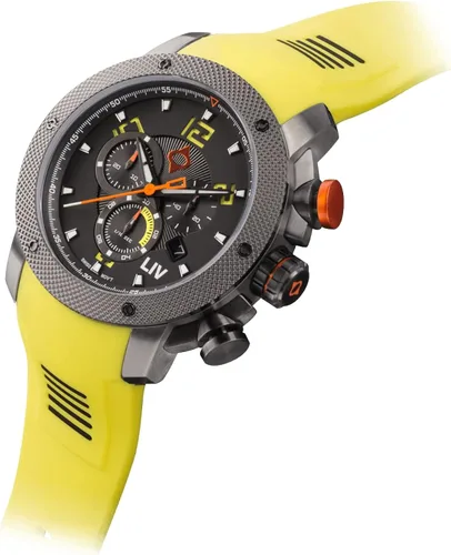 Miniatura 5 de LIV GX1 - Reloj clásico resistente con cronógrafo suizo de 177 pulgadas 316L SS 3D multicapa con fecha rápida resistente a los arañazos resistente