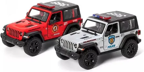 Miniatura 4 de KiNSMART - Jeep Wrangler Rubicon Off Road 4 x 4 5 pulgadas, escala 1:34, modelo de réplica de auto de juguete