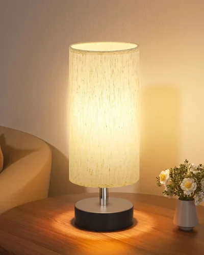 PartageiZ Lámpara de Mesa Pequeña para Dormitorio - Lámparas de Mesita para Mesitas de Noche, Lámpara de Mesita Minimalista, Lámparas de Escritorio