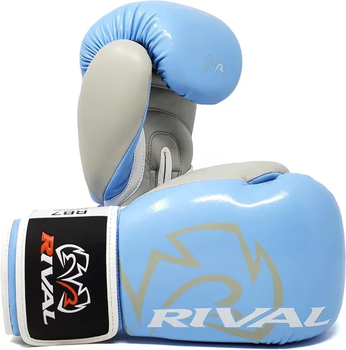Guantes de boxeo RIVAL Boxing RB7 Fitness Plus con sistema de correa ergonómica y acolchado de alta densidad en capas para trabajo con saco pesado y