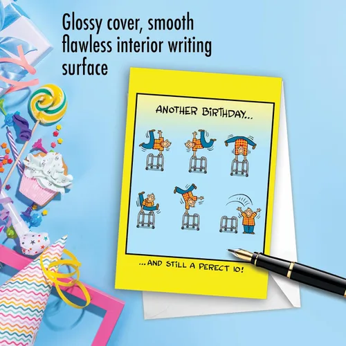 Miniatura 3 de NobleWorks - 1 Tarjeta de Felicitación de Feliz Cumpleaños Divertida - Humor de Cómics de Dibujos Animados, Tarjeta de Celebración de Cumpleaños