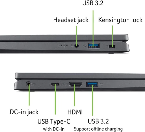 Miniatura 3 de acer Aspire 14 Laptop WUXGA 1920 x 1200 IPS de 14.0 pulgadas, procesador Intel Core 5 120U, gráficos Intel, LPDDR5 de 16 GB, SSD Gen4 de 512 GB