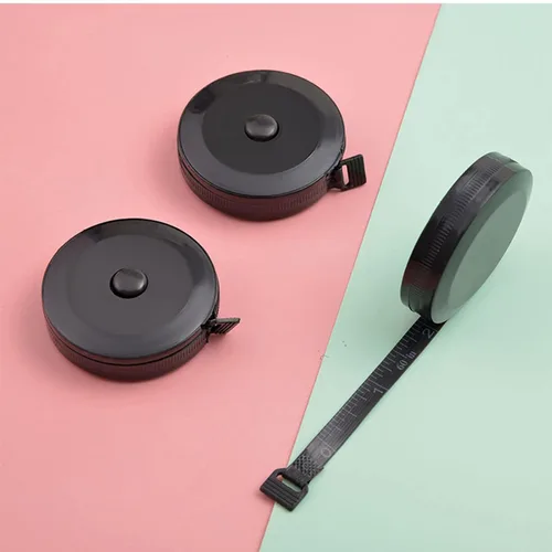 Miniatura 3 de Paquete de 3 cintas métricas retráctiles automáticas suaves para medir el cuerpo, cintura corporal, artesanía de costura a medida, cinta digital