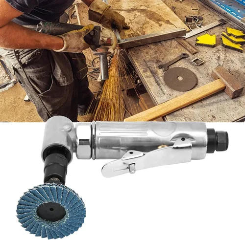 Miniatura 4 de Garosa Mini kit de amoladora neumática 20000-25000rpm de ángulo recto con discos Emery para pulidora de coche, trabajo de carrocería de automóvil