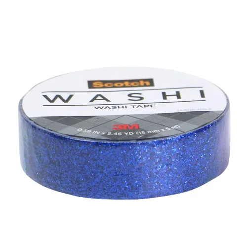 Miniatura 9 de Scotch Expressions rollo cinta de purpurina, 0.59 x 196 pulgadas, color azul petróleo, 6 rollos (C514-BLU)