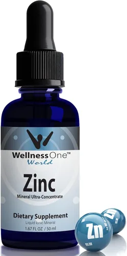 WellnessOne Gotas de zinc líquido iónico para apoyo a la inmunidad, suplementos líquidos de zinc altamente absorbibles para niños y adultos, probado