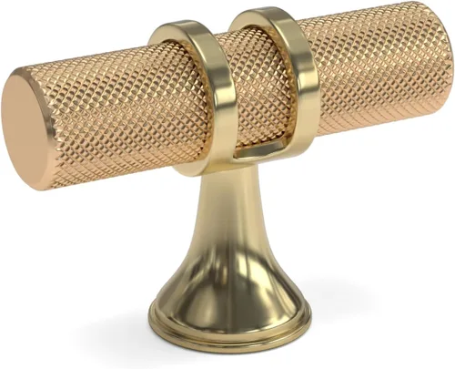 Miniatura 12 de goldenwarm Paquete de 5 pomos negros para gabinete, pomos de barra en T y tiradores de cajón para herrajes de armario, muebles de dormitorio