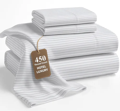 Miniatura 12 de LANE LINEN - Sábanas tamaño Split King para cama ajustable, 450 hilos, 100% algodón, 2 sábanas bajeras individuales XL, con bolsillo profundo, 05