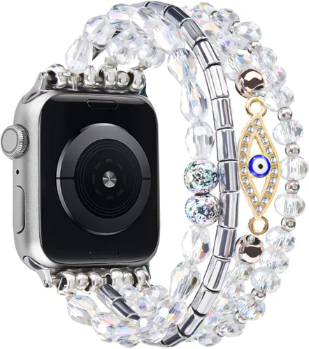 Miniatura 14 de CAGOS Pulsera de cuentas compatible con Apple Watch Series 11/10/9/8/7/6/5/4/3/2/1 SE de 1.496 in 1.575 in 1.614 in 1.654 in 1.732 in 1.772 in 1.811
